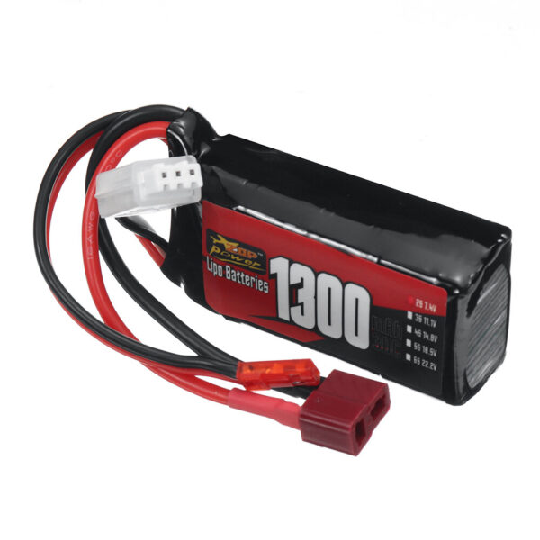 ZOP Power 2S 7.4V 1300mAh 30C 9.62Wh LiPo Battery T Plug for HBX 16889 JJRC Q130 RC Car - Image 3