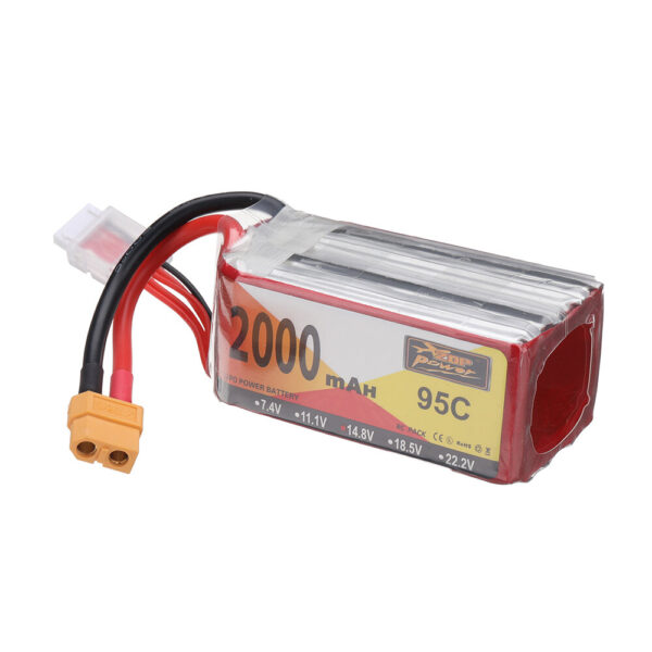 ZOP POWER 14.8V 2000mAh 95C 4S LiPo Battery XT60 Plug for RC Drone - Image 2