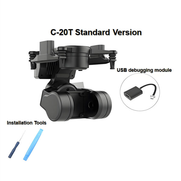 XF C-20T Gimbal 19mm Camera Support DJI O3 Air Unit WalkSnail Moonlight Avatar for Fixed-wing FPV Racing Drone - Image 5