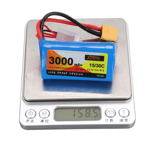 ZOP Power 11.1V 3000mAh 15/30C 3S Long Range Li-ion Battery XT60 Plug for FPV RC Racing Drone - Image 9