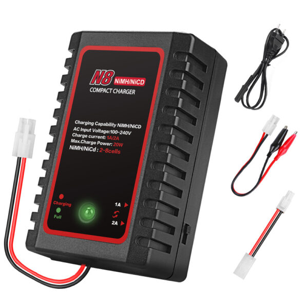 HTRC N8 Battery Charger 20W 2A  AC Compact Charger For 2S-8S Nimh/Nicd Battery - Image 1