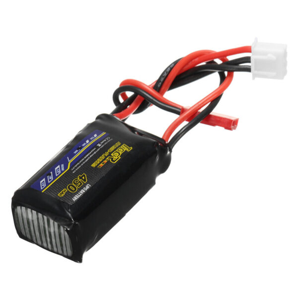 Tiger Power 7.4V 450mAh 60C 2S Lipo Battery JST Plug - Image 3