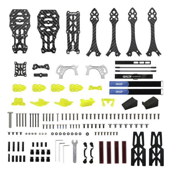 GEPRC GEP-MK5 225mm Wheelbase 5mm Arm Thickness Carbon Fiber X Type Frame Kit for Mark5 HD RC Drone FPV Racing - Image 9