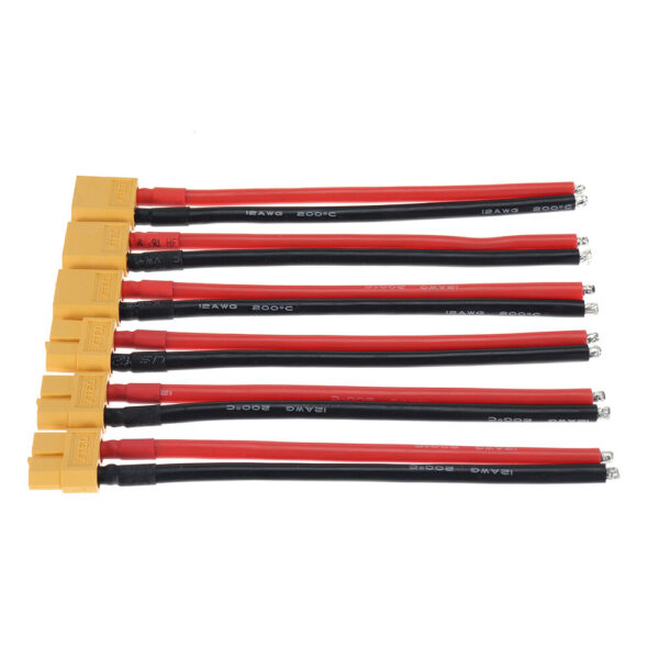 3Pairs XT60 Male Plug 12AWG 12cm Silicone Cable Wire - Image 2