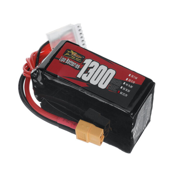 ZOP Power 6S 22.2V 1300mAh 60C 28.86Wh LiPo Battery XT60 Plug for Geprc Cinelog35 V2 RC FPV Racing Drone - Image 2