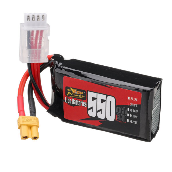 ZOP Power 3S 11.1V 550mAh 95C 6.105Wh LiPo Battery XT30 Plug for BETAFPV Pavo20 Pro RC FPV Racing Drone - Image 1