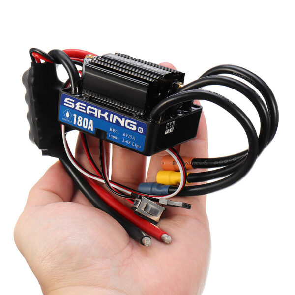 Hobbywing Seaking V3 180A Brushless Waterproof ESC Speed Controller 6V/5A BEC for Rc Boat Parts - Image 1