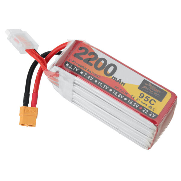 ZOP POWER 22.2V 2200mAh 95C 6S LiPo Battery XT60 Plug for RC Drone - Image 2