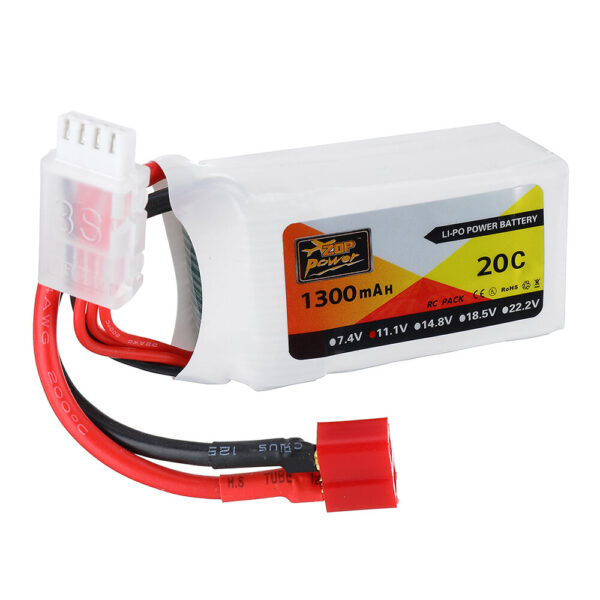 ZOP Power 11.1V 1300MAH 20C 3S Lipo Battery T Plug for RC Car - Image 3