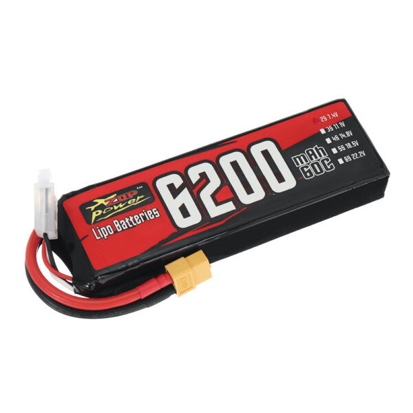 ZOP Power 2S 7.4V 6200mAh 60C 45.88Wh LiPo Battery XT60 Plug for RC Car - Image 3