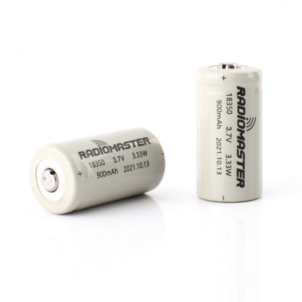 2Pcs RadioMaster 3.7V 900mah 18350 Rechargeable Lithium Battery Pack for Zorro Radio Transmitter - Image 1