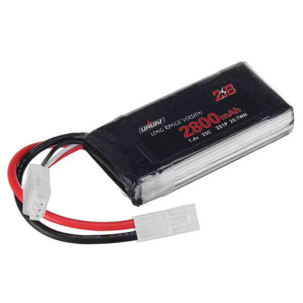 URUAV 7.4V 2800mAh 25C 2S LiPo Battery Small Tamiya Plug for RC Car - Image 2