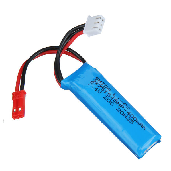 7.4V 400mAh 20C 2S LiPo Battery JST Plug for Wltoys P929 P939 K979 K989 K999 K969 RC Car - Image 3