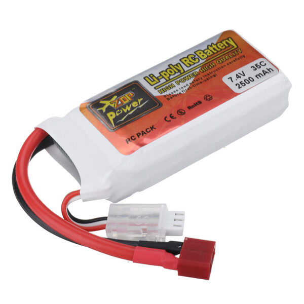 ZOP Power 7.4V 2500mAh 35C 2S LiPo Battery T Deans Plug for RC Drone - Image 5