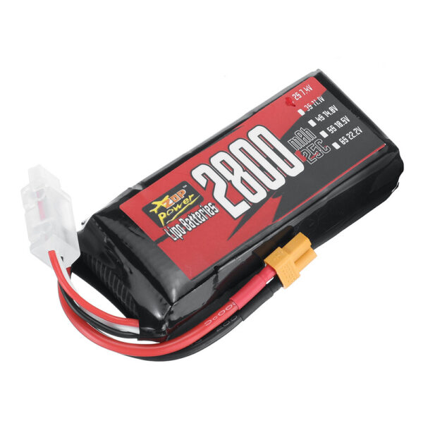 ZOP Power 7.4V 2800mAh 25C 2S LiPo Battery With XT30 Plug for RC Drone - Image 3