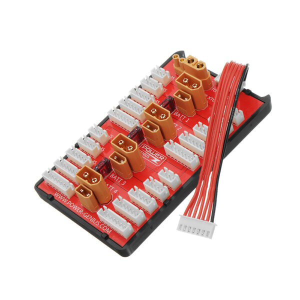 2 IN 1 PG Parallel Charging Board XT30 XT60 Plug Supports 4 Packs 2-8S Lipo Battery - Image 1