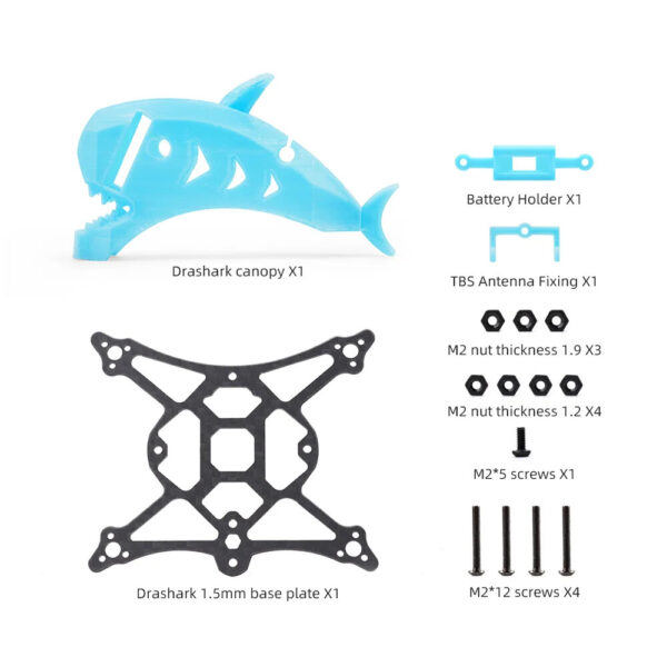 HGLRC Drashark 75mm Wheelbase 1.6 Inch Frame Kit for FPV Racing Drone - Image 4