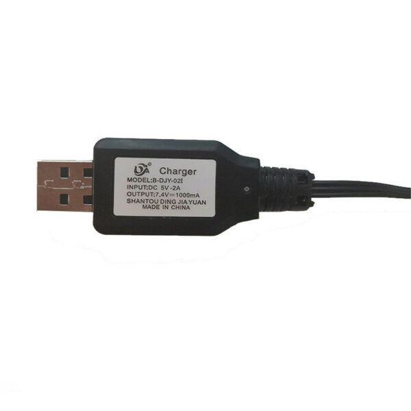 HS 7.4V 2S Li-ion Battery Charger USB Charging Cable for 18301 18302 18311 18312 1/18 RC Car Parts - Image 1