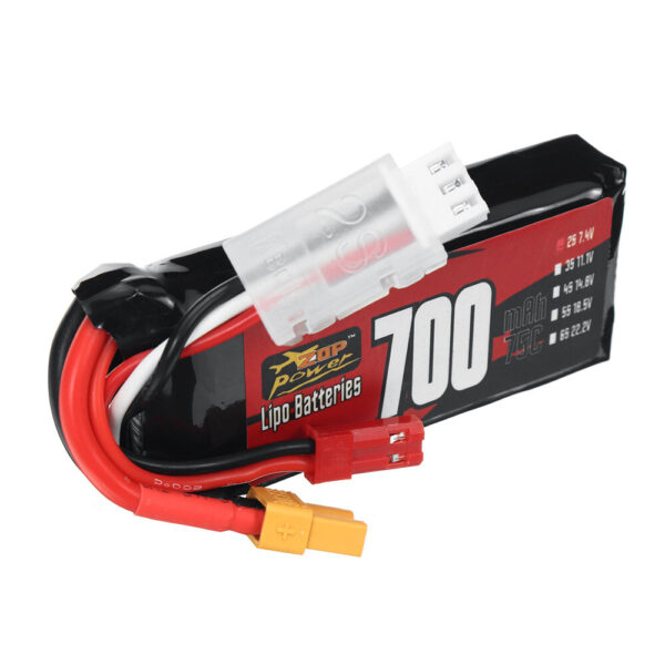 ZOP Power 2S 7.4V 700mAh 75C 5.18Wh LiPo Battery XT30 Plug for RC Helicopter FPV Racing Drone - Image 4