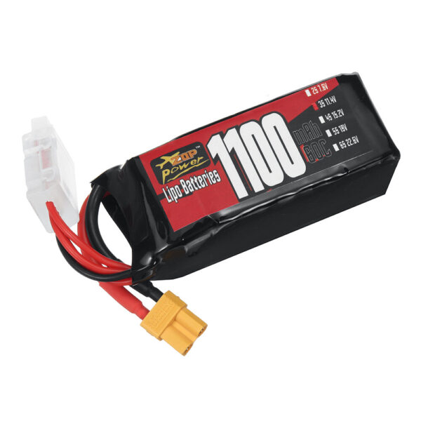 ZOP Power 3S 11.4V 1100mAh 60C 12.54Wh LiPo Battery XT30 Plug for RC Drone FPV Racing - Image 2