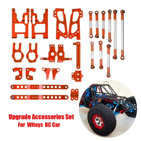 Feiyue FY03 06 WLtoys 12427 12428 Desert Vendor Kit Full Upgrade Accessories 1/12 Rc Car Parts Red - Image 6