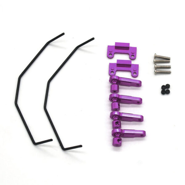 Upgraded Metal Anti Roll Bar Set for Wltoys 124008 124010 124019 144001 1/12 1/14 RC Cars Vehicles Models Spare Parts - Image 1