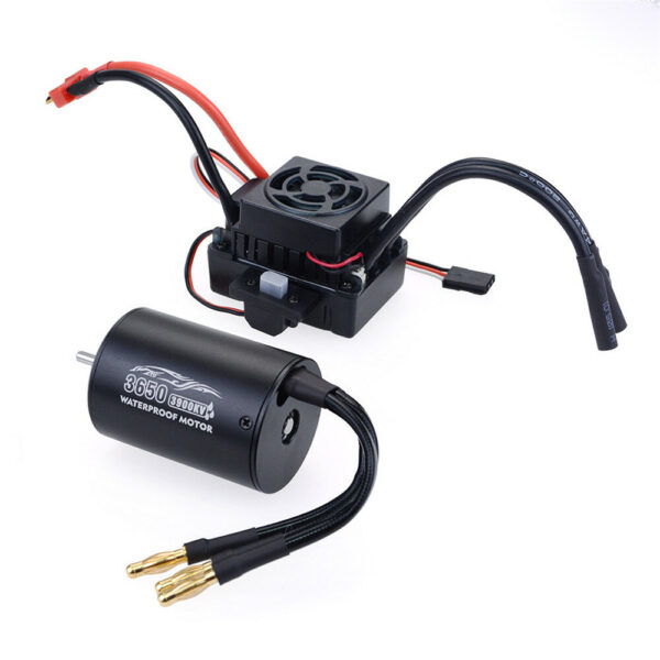 Surpass Hobby 3650 Waterproof 4Pole3.175mm Unsensed Brushless RC Car Motor+60A ESC For 1/8/10 Vehicle Models - Image 1