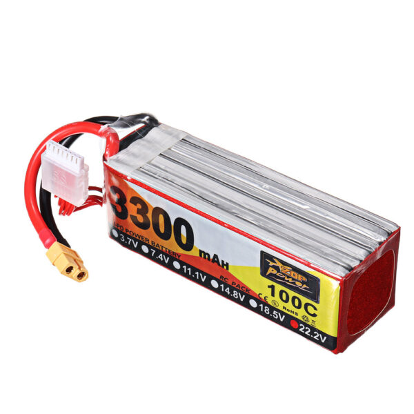 ZOP Power 22.2V 3300mAh 100C 6S Lipo Battery XT60 Plug for RC Racing Drone - Image 2