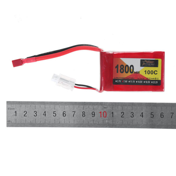 ZOP Power 7.4V 1800mAh 100C 2S LiPo Battery T Deans Plug for RC Car - Image 1