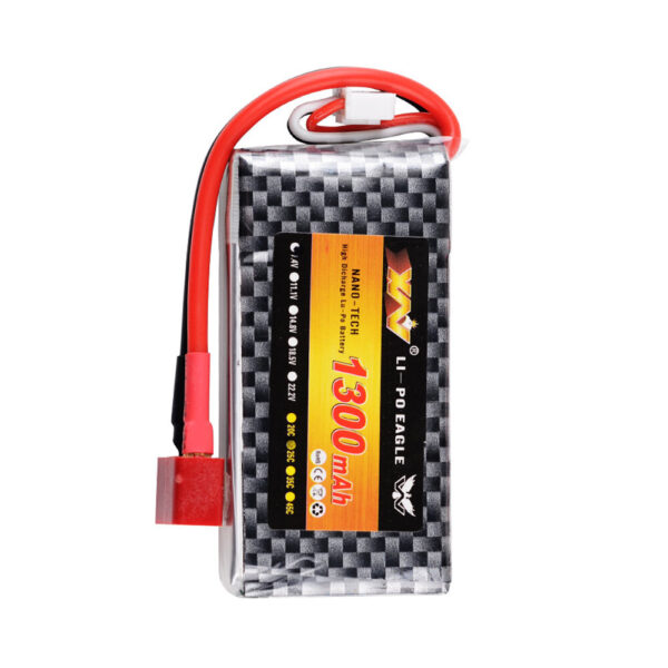 XW 1300mAh 7.4V 25C 2S LiPo Battery T/SM/JST/XT30/XT60 Plug for RC Drone - Image 3