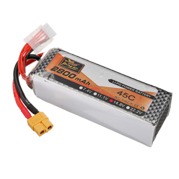 ZOP Power 14.8V 2800mAh 45C 4S LiPo Battery XT60 Plug for RC Drone - Image 1