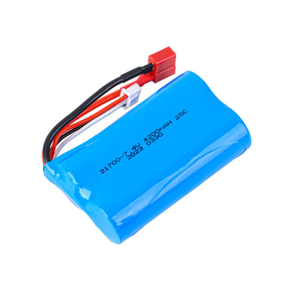 21700 7.4V 4200mAh 25C Rechargeable Lithium Polymer Li-ion Battery T Plug for Wltoys 12428 RC Car RC Boat Helicopter - Image 1