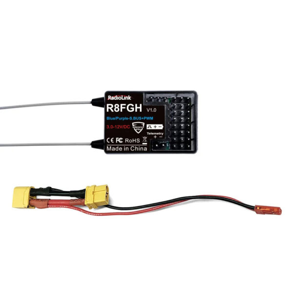 Radiolink R8FGH 2.4GHz 8CH Telemetry Gyro Receiver for RC Airplane Car Boat Robot - Image 3