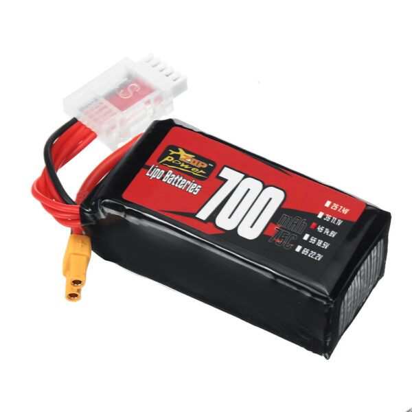 ZOP Power 4S 14.8V 700mAh 75C 10.36Wh LiPo Battery XT30 Plug for RC Drone FPV Racing - Image 1