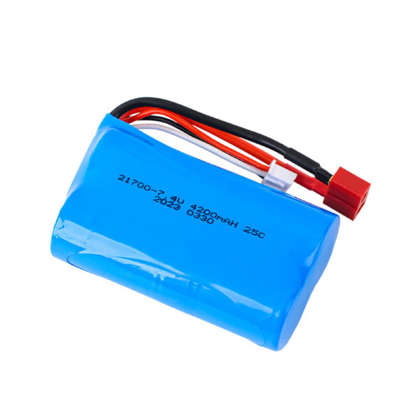 21700 7.4V 4200mAh 25C Rechargeable Lithium Polymer Li-ion Battery T Plug for Wltoys 12428 RC Car RC Boat Helicopter - Image 2