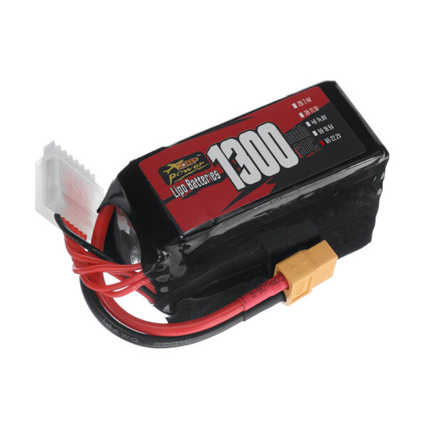 ZOP Power 6S 22.2V 1300mAh 60C 28.86Wh LiPo Battery XT60 Plug for Geprc Cinelog35 V2 RC FPV Racing Drone - Image 3