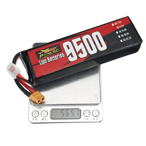 ZOP Power 3S 11.1V 9500mAh 65C 105.45Wh LiPo Battery XT60 Plug for RC Car - Image 8