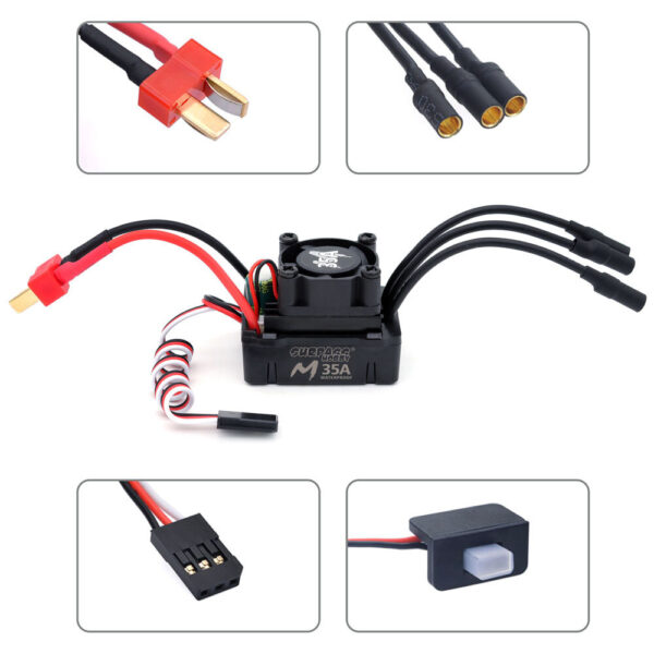 SURPASS-HOBBY M35A/M45A/M60A Waterproof Brushless ESC RTR Version Standard ESC For 1/10 1/14 1/16 RC Car Parts - Image 5