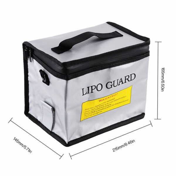 Lipo Battery Safety Bag 215x145x165mm Portable Explosion-proof Fireproof Storage Bag For RC Drone Batteries - Image 4