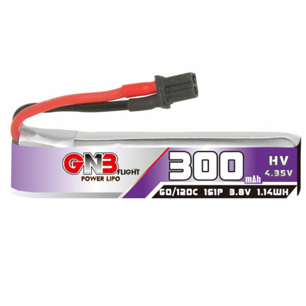 6Pcs Gaoneng 3.8V 300mAh 60C 1S LiHV Battery A30 Plug With Adapter Cable for BetaFPV Meteor65 Pro ELRS - Image 3