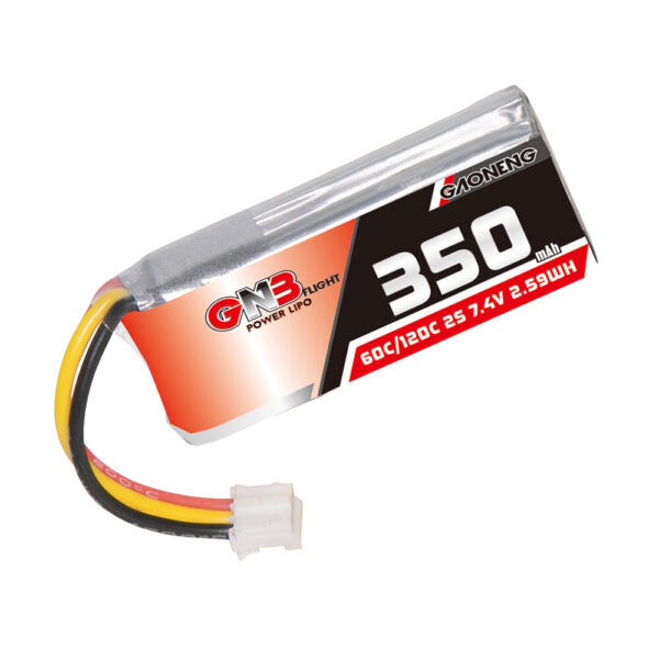 Gaoneng GNB3502S60A 7.4V 350mAh 60C 2S LiPo Battery PH2.0 Plug for 1:28 RC Car - Image 4