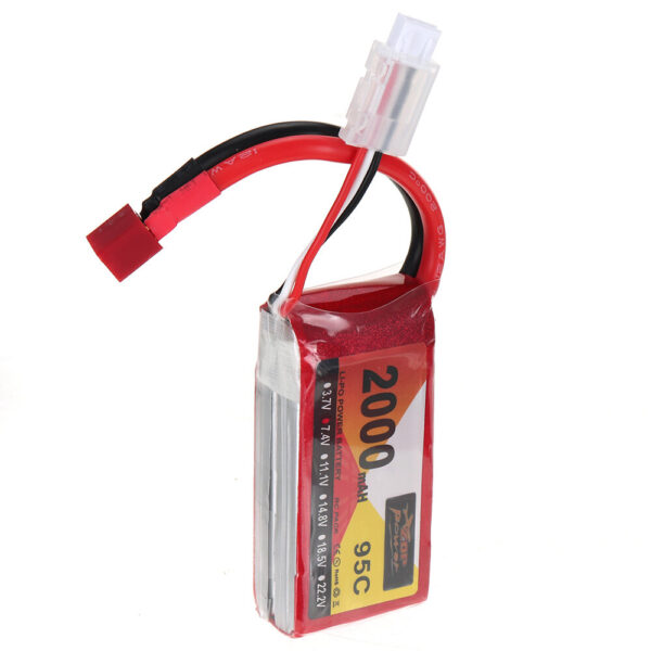 ZOP Power 7.4V 2000mAh 95C 2S LiPo Battery T Deans Plug for HSP RGT 18000 RC Car - Image 5