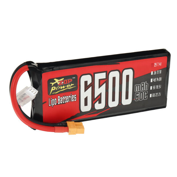 ZOP Power 2S 7.4V 6500mAh 60C 48.1Wh LiPo Battery XT60 Plug for RC Car - Image 2