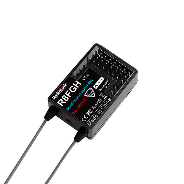 Radiolink R8FGH 2.4GHz 8CH Telemetry Gyro Receiver for RC Airplane Car Boat Robot - Image 1