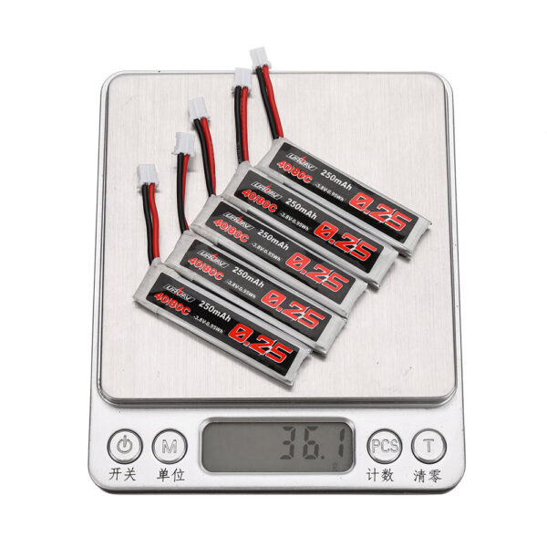 5Pcs URUAV 3.8V 250mAh 40C/80C 1S HV 4.35V LiPo Battery PH2.0 Plug for RC Drone - Image 8