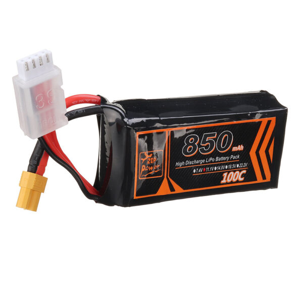 ZOP Power 11.1V 850mAh 100C 3S Lipo Battery XT30 Plug for RC Racing Drone - Image 4