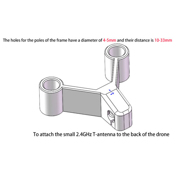 2 Pcs 3D Printing T-Antenna Mount Base for 2.4GHz ExpressLRS ELRS Receiver - Image 3