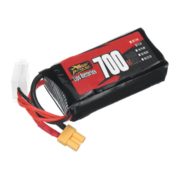 ZOP Power 3S 11.1V 700mAh 105C 7.77Wh LiPo Battery XT30 Plug for RC Helicopter Airplane FPV Racing Drone - Image 2