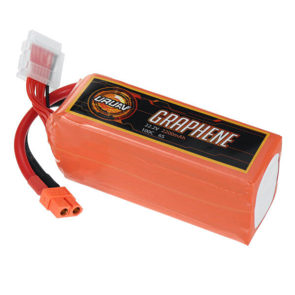 URUAV GRAPHENE Power 22.2V 2200mAh 100C 6S LiPo Battery XT60 Plug for RC Drone - Image 4