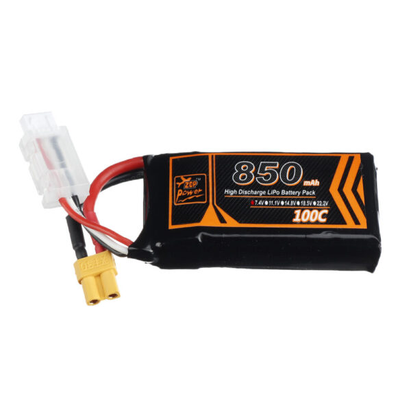 ZOP Power 7.4V 850mAh 100C 2S Lipo Battery XT30 Plug for RC Racing Drone - Image 5